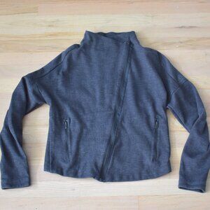 Adidas Women's Black Heart Racer Long Sleeve Angled Zip Crop Jacket